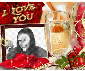 card for lovers with the text i love you