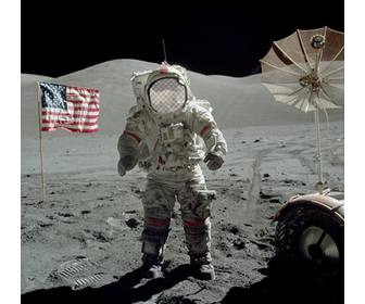 photomontage to put your face of an astronaut on the moon