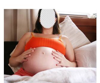 photomontage of pregnant woman to do online