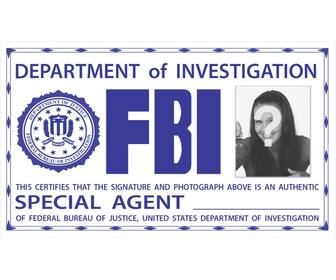 Photomontage of FBI ID badge