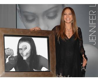 photomontage of jennifer lopez to get photo with her