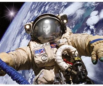 photomontage of astronaut on spacewalk to put your photo