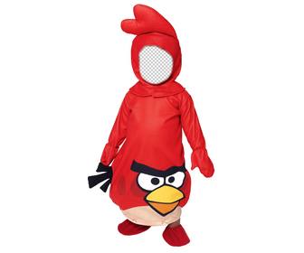 create fun photomontage of an angry bird costume to put face