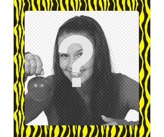 put yellow zebra print in ur photos to surround them