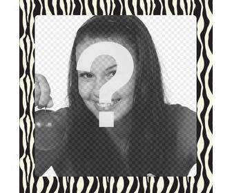 frame to decorate pictures with black and white zebra print and add sentence