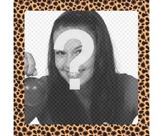 photo frame with orange and black cheetah-print to add to ur photos