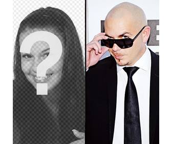 photomontage with the singer pitbull to do online