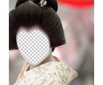 photomontage of japanese geisha to add ur face online