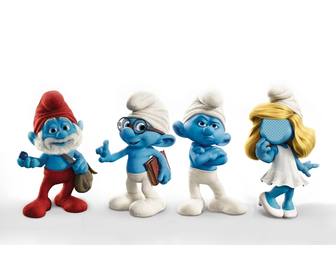 your face in the face of smurfette with this funny mounting
