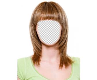 change ur hair to light brown and short with this photomontage to edit