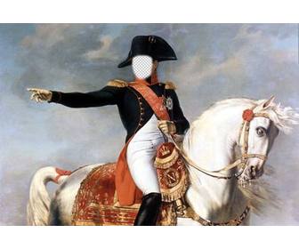 photomontage with napoleon bonaparte on his horse