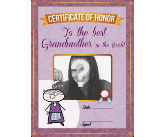 diploma to print and customized with photo of ur grandmother online free
