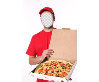 personifies pizza delivery by editing this free effect