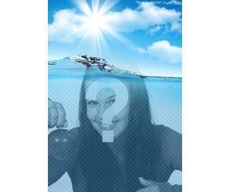 collage with picture of water and sky to put ur photo and customize with ur text online