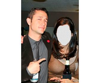 create this photomontage with joseph gordon-levitt and u will be next to him