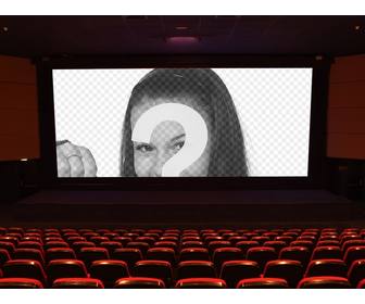 put picture on the big screen of movie in front of the stalls and make ur own movie scene