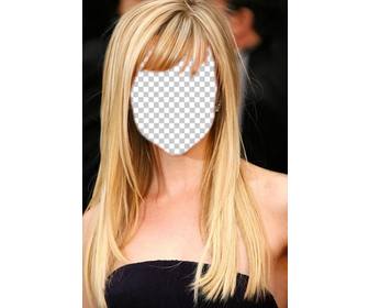 photomontage to change your hairstyle online and being blonde long hair