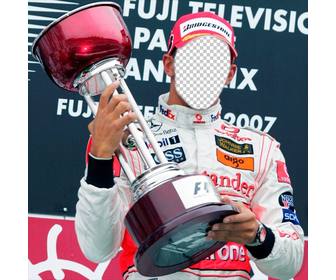 photomontage to put face on the f1 champion lewis hamilton