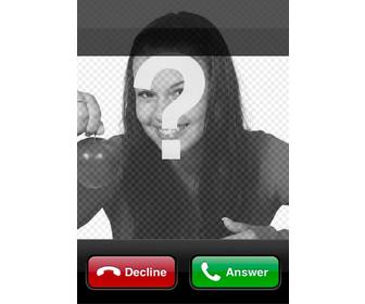photomontage that simulates call from celebrity to ur iphone upload photo online and then add the name at the top