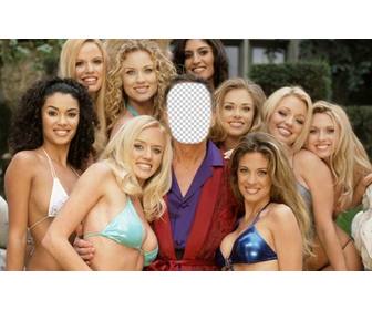 photomontage that you will be hugh surrounded by girls of play boy