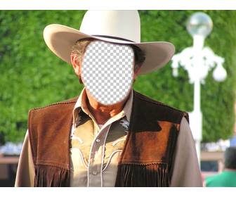 create photo montage with your face and put on cowboy