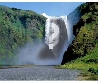 photomontages with waterfalls where you can put your photo online