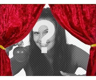 the curtain opens photomontage to decorate ur picture with theater curtains open curious decoration
