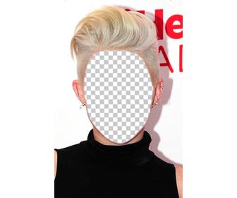 photomontage to have the hairstyle of miley cyrus and free