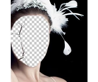 photomontage of poster of the movie black swan to put ur face