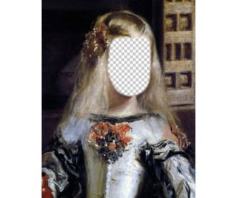 photomontage of the picture of the infanta margarita velazquez to place ur face