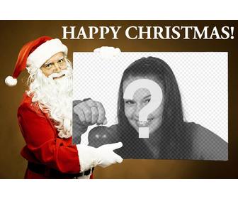 original postcard online with santa claus holding ur picture