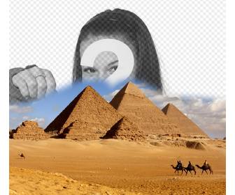 effects to put your photo in the pyramids of egypt