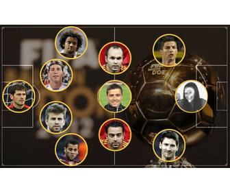 photomontage of selecting the best team of the year in which u can put picture as striker