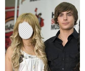 photomontage to put ur face on ashley tisdale with zac efron