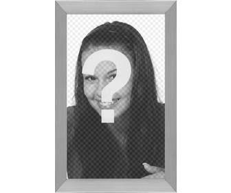 online picture frame with aluminum effect