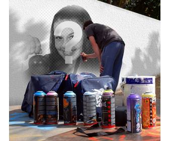 photo montage to put your photo on street graffiti you can use one of your photos parea create this montage
