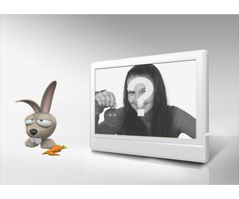 photo frame tv and rabbit customize with ur photo