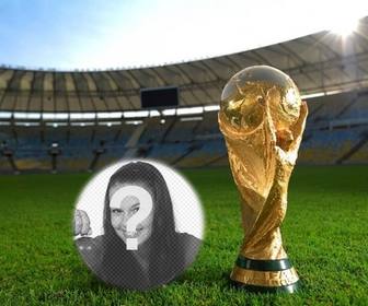 photomontage with the world cup to put photo into ball shape
