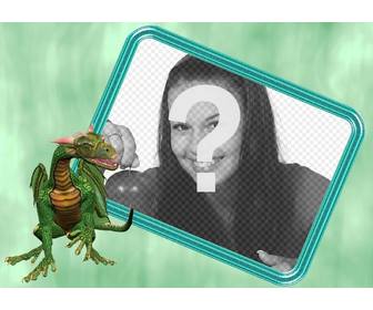 photo frame green dragon that u put ur background photo