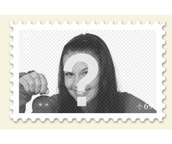 make stamp from photo photomontage online