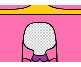 facial photomontage to become princess bubblegum from adventure time