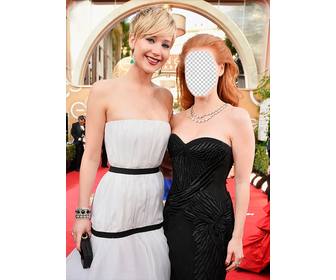 pose with jennifer lawrence with this photomontage to do with ur photo