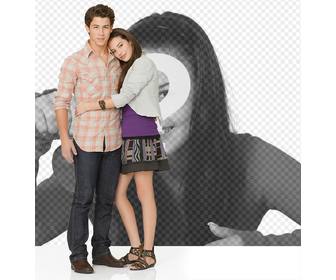 photomontage with two of the stars of camp rock 2