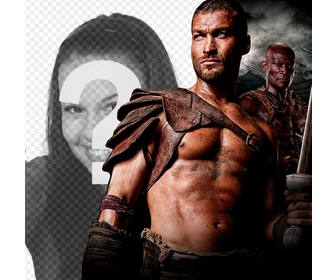 photomontage with spartacus of blood and sand series