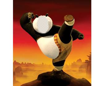 be kung fu panda with this photomontage that u can edit for free