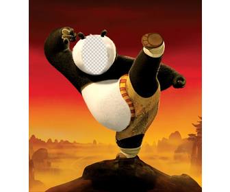be kung fu panda with this photomontage that you can edit for free