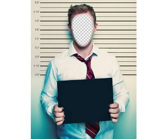 mounting to put your face and look like criminal with poster
