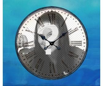 online photo frame in the form of an analog clock