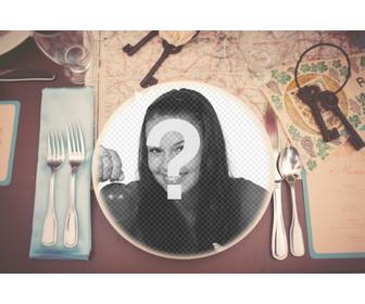 photomontage to put ur photo on plate