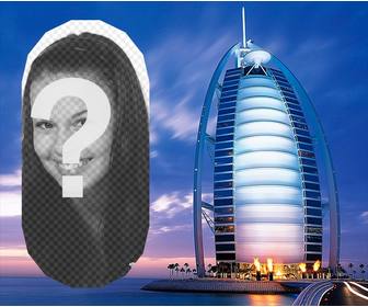 photomontage with landscape dubai